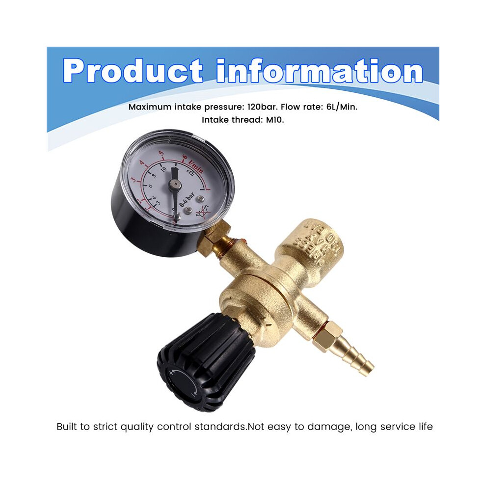 Argon Carbon Dioxide Pressure Reducer Pressure Gauge Instrument 36V220v Two Welding Pressure Reducing Valve M10 X 1 4713684679498