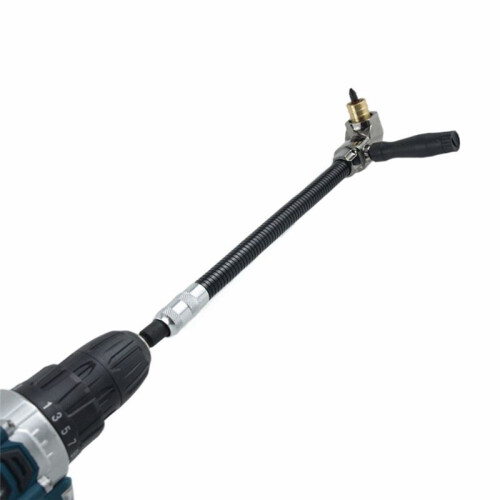 Right Angle Flex Shaft Drill Extension Attachment 90Degree Adjustable Flexible Bits Screwdriver Adapter Woodworking Tool 2