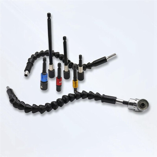 Flexible Drill Bit Extension Set 8Pcs, Hex Shank 105Right Angle Drill Bit Attachment, Universal Socket Adapter 2