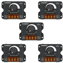 5X LED Light Adjuster 12-24V 30A/No Strobe with Knob LED Light Bar Brightness Adjuster Dimmer