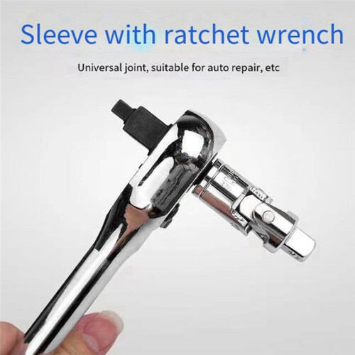 3-Piece Universal Socket Adapter 1/4 3/8 1/2 Socket Universal Joint Universal Socket Ratchet Tool 1