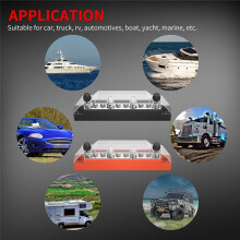 Positive and Negative Bus Power Supply 12V Distribution Block M4/M6 Automotive Terminal Block Stud Marine Terminal Bus