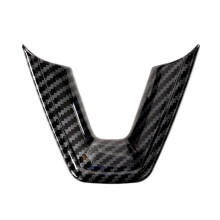 For Model 3 Highland 2024 Car Steering Wheel Cover Trim Sticker Interior Accessories ABS Carbon Fiber