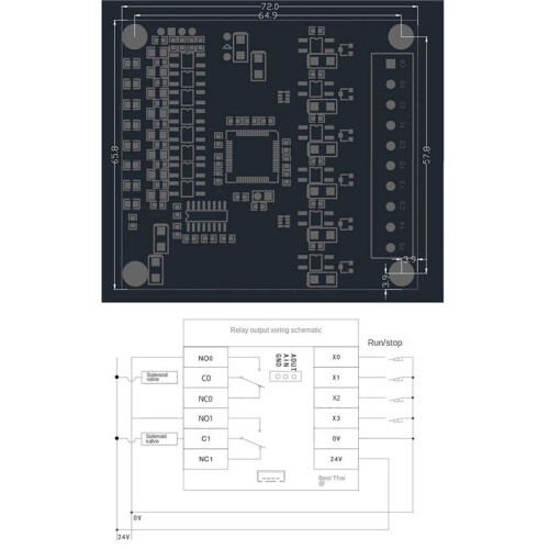6X PLC Industrial Control Board FX1N-14MR Relaismodul Editierbarer Controller 1