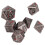 7PCS Metal Polyhedra Dice Set, Engraved Number, Red Electroplated Spots 11