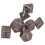 7PCS Metal Polyhedra Dice Set, Engraved Number, Red Electroplated Spots 9