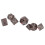 7PCS Metal Polyhedra Dice Set, Engraved Number, Red Electroplated Spots 6