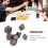 7PCS Metal Polyhedra Dice Set, Engraved Number, Red Electroplated Spots 4