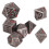 7PCS Metal Polyhedra Dice Set, Engraved Number, Red Electroplated Spots 13