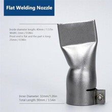 Buse de Soudage Ă Bouche Plate et Large de 40 Mm, Facile Ă Remplacer, Buse de Soudage en Acier Inoxydable pour Pistolets Ă Air Chaud