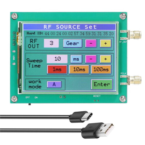 2X MAX2870 23.5-6000MHz Signal Generator 0.5PPM Low Noise Signal Source Touchable Screen PC Software Control PLL VCO 1