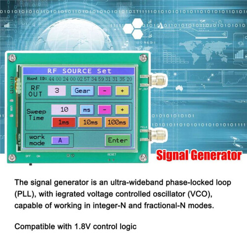 2X MAX2870 23.5-6000MHz Signal Generator 0.5PPM Low Noise Signal Source Touchable Screen PC Software Control PLL VCO 2