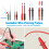 25PCS Multimeter Test Leads Kit, Test Leads Set with Replaceable Alligator Clips,Wire Piercing Probes, Alligator Clips 2