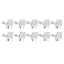 Lot de 10 serrures de verrouillage pour fenêtre coulissante en acier inoxydable, sécurité, 10 pièces, argent
