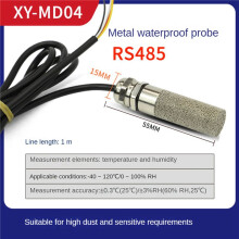2X DC5-28V RS485 Temperatur- und Luftfeuchtigkeitssender Modbus XY-MD03 Kollektor Temperatur und Luftfeuchtigkeit - Metallkopf