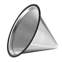 2X Kaffee AusgießFilter Wiederverwendbarer Kaffee Tropfer Aus Rostfreiem Stahl Papierloser Kaffee Filter für Nachhaltiges Brauen