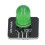 10Pcs Green LED Module 10mm 3.3V‑5V Decorative Light Board 13