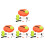 4Sets Tennis Training Tool Mit Stabiler Basis Und Rückprallball Orange 6