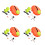 4Sets Tennis Training Tool Mit Stabiler Basis Und Rückprallball Orange 9