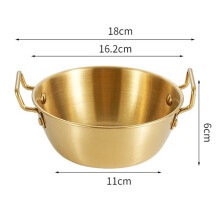 Snack Basket Round Snack Bowl with Korean Fried Chicken Pieces & Chips in Both Ears. Anti-Scalding Rice Wine Bowl