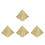 4Stk Multifunktionaler Aschenbecher Pyramide Gold Metall Büro 4