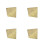 4Stk Multifunktionaler Aschenbecher Pyramide Gold Metall Büro 5