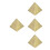 4Stk Multifunktionaler Aschenbecher Pyramide Gold Metall Büro 7