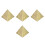 4Stk Multifunktionaler Aschenbecher Pyramide Gold Metall Büro 9