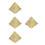 4Stk Multifunktionaler Aschenbecher Pyramide Gold Metall Büro 10
