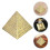 4Stk Multifunktionaler Aschenbecher Pyramide Gold Metall Büro 11