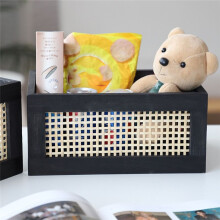 Cesta Almacenamiento Libros Retro, Caja Madera Escritorio, Cesta Almacenamiento para Bocadillos, Cosméticos, Almacenamiento, Clasificación y Caja