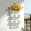 Space Efficient Wall Hanging Planter With Auto Watering-White 3