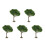 5Pcs Plastic Mini Trees Green for Dollhouse Model Railroad Scenery 2