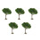 5Pcs Plastic Mini Trees Green for Dollhouse Model Railroad Scenery 3