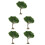 5Pcs Plastic Mini Trees Green for Dollhouse Model Railroad Scenery 7