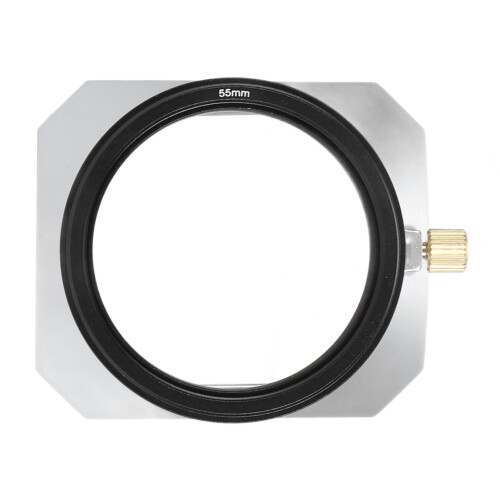 55mm Silver Aluminum Square Lens Hood | Retro Digital Camera Accessory 2