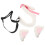 4Ensembles Kit Oreilles Clipées Et Queue Chat Rose Costume 2