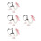 4Ensembles Kit Oreilles Clipées Et Queue Chat Rose Costume 6