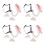4Ensembles Kit Oreilles Clipées Et Queue Chat Rose Costume 9