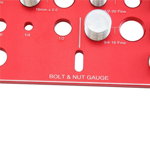 34Hole Nut and Bolt Thread Checker,Thread Checker,Bolt Size and Thread Gauge Identifier,Ruler with Inches and Centimeter 1
