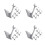 32Pièces Support Avion Plastique Gris Stable Pour Présentation Modèles 9