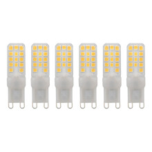 Pacáiste 6 Bolgán G9LED 5W450LM Alúmanam In-mhéadaithe