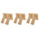 6Pcs Stable Khaki DIY Photo Frame Easel Back with Adhesive 3