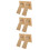 6Pcs Stable Khaki DIY Photo Frame Easel Back with Adhesive 6