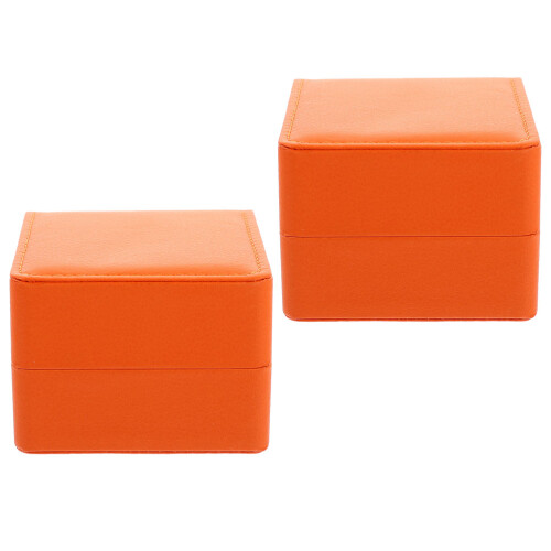 10Pcs PU Watch Gift Box Orange Single Watch Storage 2