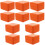 10Pcs PU Watch Gift Box Orange Single Watch Storage 5