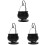 3Sets Black Ceramic Iron Hanging Cauldron Wax Melt Burner for Home 4