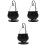 3Sets Black Ceramic Iron Hanging Cauldron Wax Melt Burner for Home 5