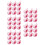 50Ensembles Ensemble Mélange Masques Plastique Rose Pour 6
