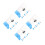 16Pcs Automatic Parrot Water Dispenser Sky-Blue ABS Bird Cage Feeder 6